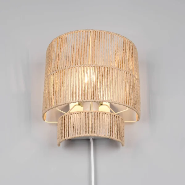 APLIQUE DE PARED E27 PAPIERGARN MARRÓN SELKIS APLIQUE DE PARED E27 PAPIERGARN MARRÓN SELKIS