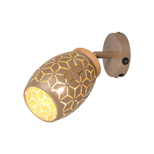 APLIQUE DE PARED 1 LUZ METAL COFFEE E14 BIRKITA