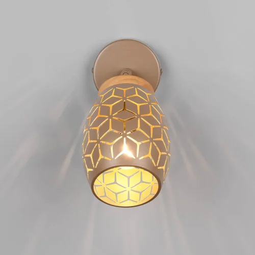 APLIQUE DE PARED 1 LUZ METAL COFFEE E14 BIRKITA