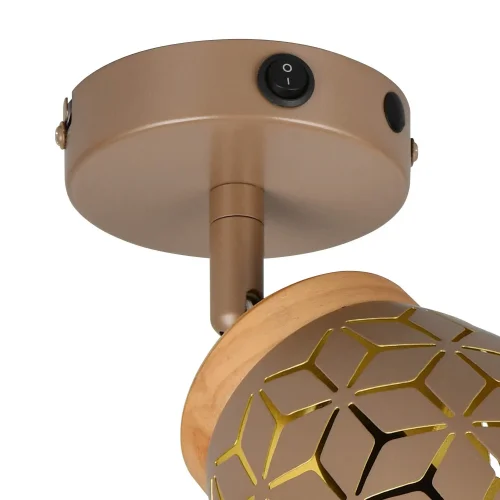 APLIQUE DE PARED 1 LUZ METAL COFFEE E14 BIRKITA