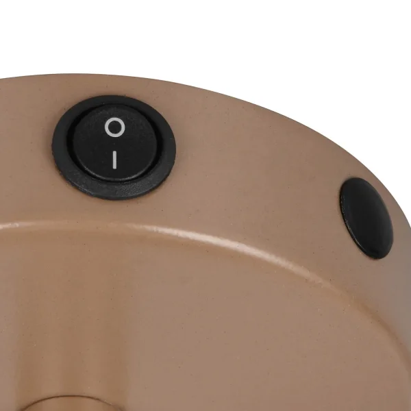 APLIQUE DE PARED 1 LUZ METAL COFFEE E14 BIRKITA