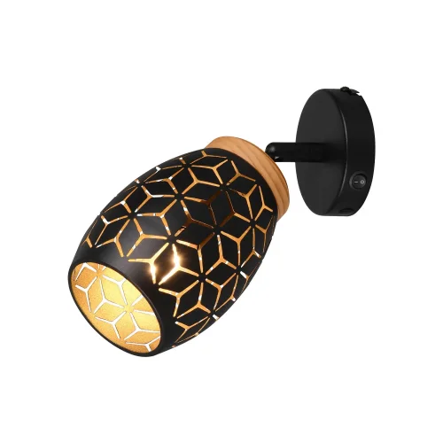 APLIQUE DE PARED 1 LUZ METAL NEGRO E14 BIRKITA APLIQUE DE PARED 1 LUZ METAL NEGRO E14 BIRKITA