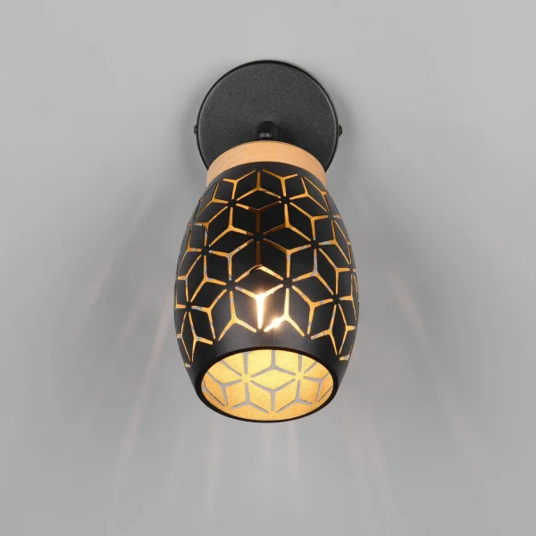 APLIQUE DE PARED 1 LUZ METAL NEGRO E14 BIRKITA APLIQUE DE PARED 1 LUZ METAL NEGRO E14 BIRKITA