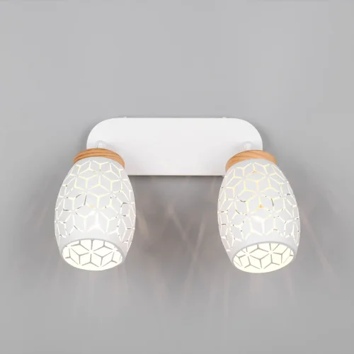 FOCO 2 LUCES TECHO/PARED METAL BLANCO E14 BIRKITA FOCO 2 LUCES TECHO/PARED METAL BLANCO E14 BIRKITA