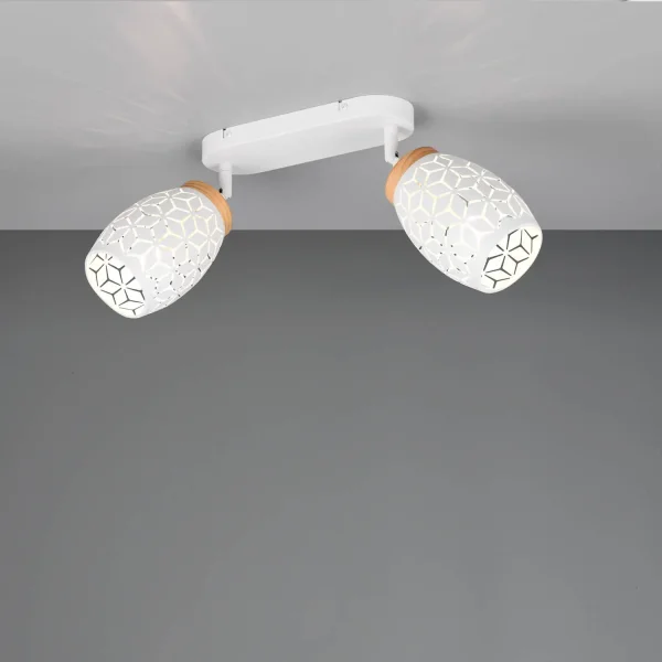 FOCO 2 LUCES TECHO/PARED METAL BLANCO E14 BIRKITA FOCO 2 LUCES TECHO/PARED METAL BLANCO E14 BIRKITA