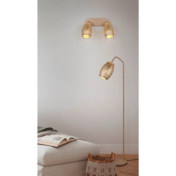 FOCO 2 LUCES TECHO/PARED METAL COFFEE E14 BIRKITA FOCO 2 LUCES TECHO/PARED METAL COFFEE E14 BIRKITA