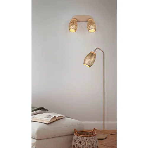 FOCO 2 LUCES TECHO/PARED METAL COFFEE E14 BIRKITA FOCO 2 LUCES TECHO/PARED METAL COFFEE E14 BIRKITA