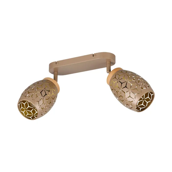 FOCO 2 LUCES TECHO/PARED METAL COFFEE E14 BIRKITA FOCO 2 LUCES TECHO/PARED METAL COFFEE E14 BIRKITA