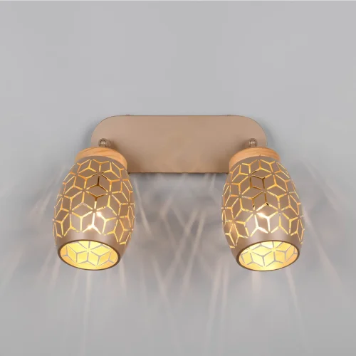 FOCO 2 LUCES TECHO/PARED METAL COFFEE E14 BIRKITA FOCO 2 LUCES TECHO/PARED METAL COFFEE E14 BIRKITA