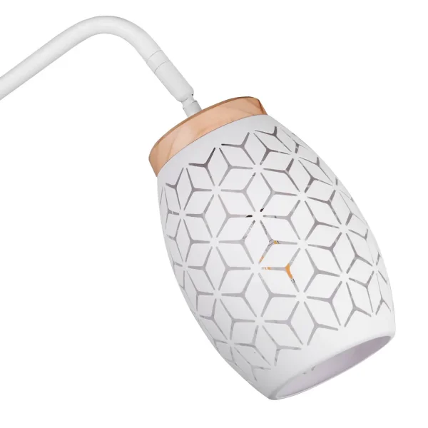 LÁMPARA DE PIE 1 LUZ METAL BLANCO E27 BIRKITA LÁMPARA DE PIE 1 LUZ METAL BLANCO E27 BIRKITA