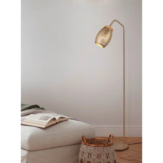 LÁMPARA DE PIE 1 LUZ METAL COFFEE E27 BIRKITA 2
