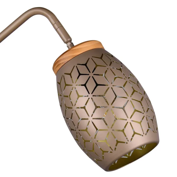 LÁMPARA DE PIE 1 LUZ METAL COFFEE E27 BIRKITA