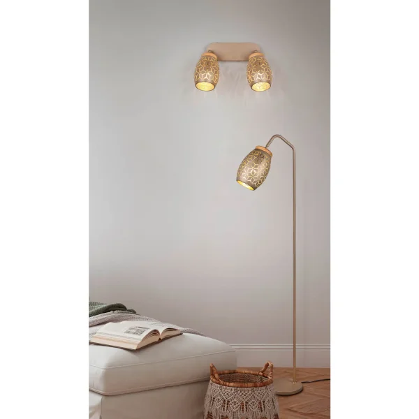LÁMPARA DE PIE 1 LUZ METAL COFFEE E27 BIRKITA