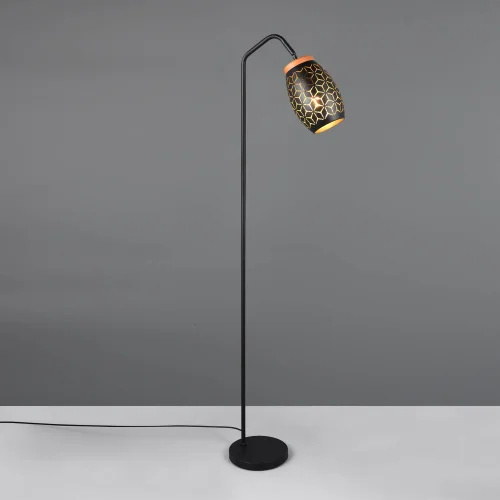 LÁMPARA DE PIE 1 LUZ METAL NEGRO E27 BIRKITA LÁMPARA DE PIE 1 LUZ METAL NEGRO E27 BIRKITA