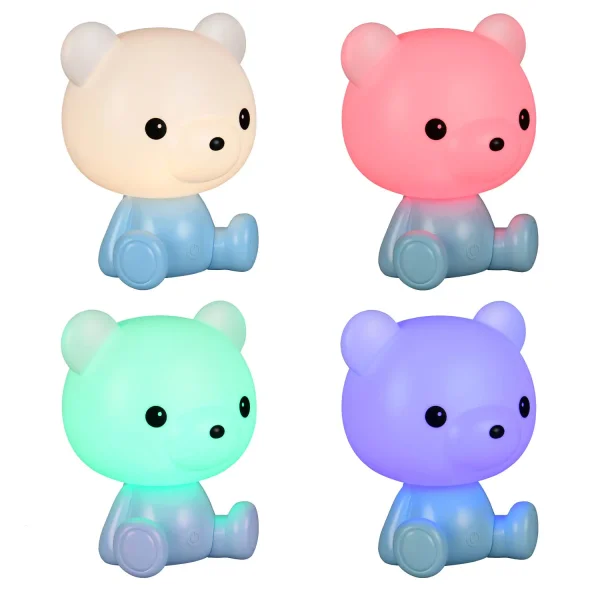 LÁMPARA DE MESA LED 3W 3000K RGB OSITO AZUL LÁMPARA DE MESA LED 3W 3000K RGB OSITO AZUL