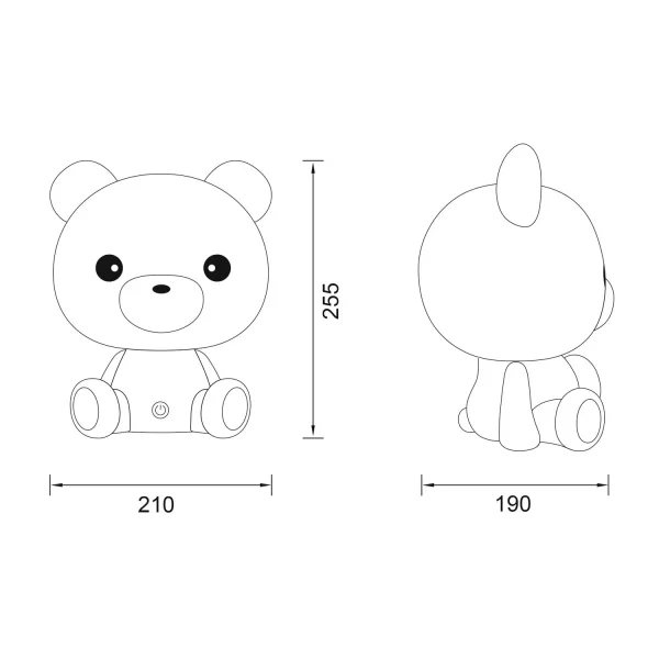 LÁMPARA DE MESA LED 3W 3000K RGB OSITO AZUL LÁMPARA DE MESA LED 3W 3000K RGB OSITO AZUL