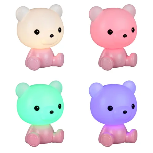 LÁMPARA DE MESA LED 3W 3000K RGB OSITO ROSA LÁMPARA DE MESA LED 3W 3000K RGB OSITO ROSA