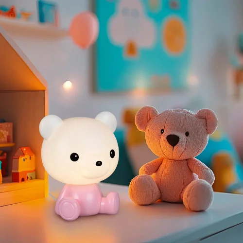 LÁMPARA DE MESA LED 3W 3000K RGB OSITO ROSA LÁMPARA DE MESA LED 3W 3000K RGB OSITO ROSA