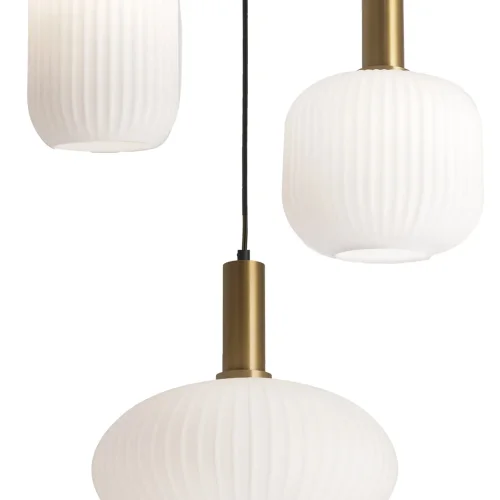 LÁMPARA DE TECHO 3 LUCES TULIPAS BLANCO OPAL Ø40 E27 SHELBY