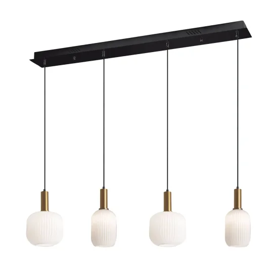 LÁMPARA DE TECHO 4 LUCES TULIPAS BLANCO OPAL E27 SHELBY 2