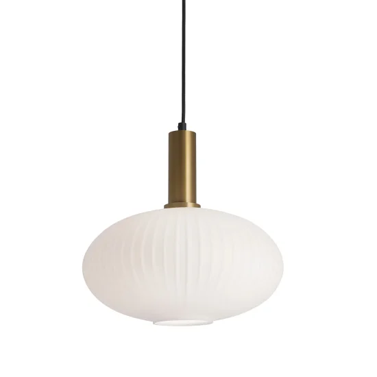 LÁMPARA DE TECHO 1 LUZ TULIPA BLANCO OPAL Ø30 E27 SHELBY