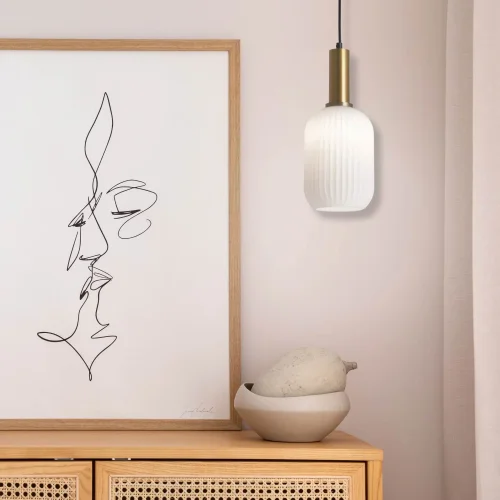 LÁMPARA DE TECHO 1 LUZ TULIPA BLANCO OPAL E27 SHELBY