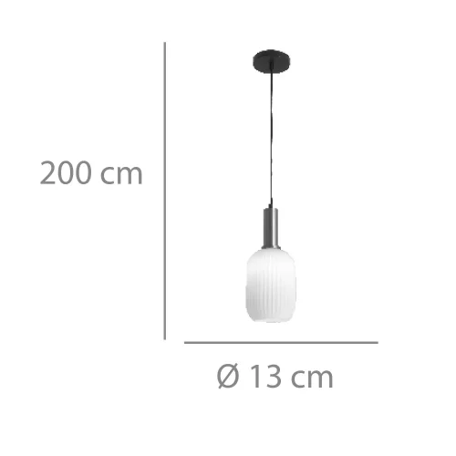 LÁMPARA DE TECHO 1 LUZ TULIPA BLANCO OPAL E27 SHELBY