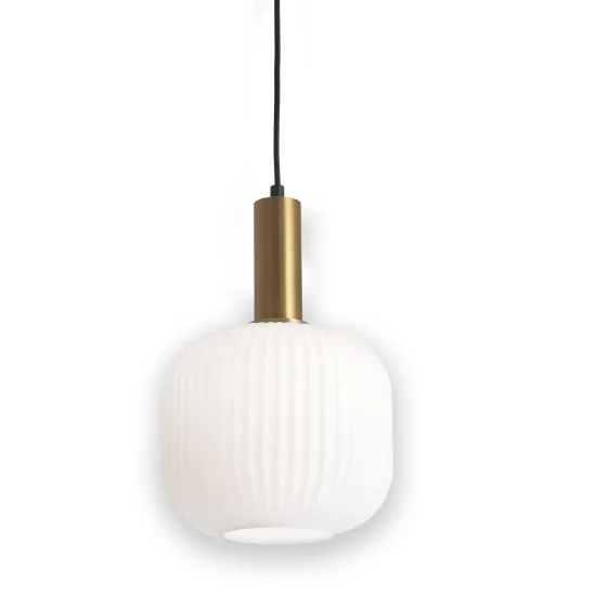 LÁMPARA DE TECHO 1 LUZ TULIPA BLANCO OPAL Ø20 E27 SHELBY