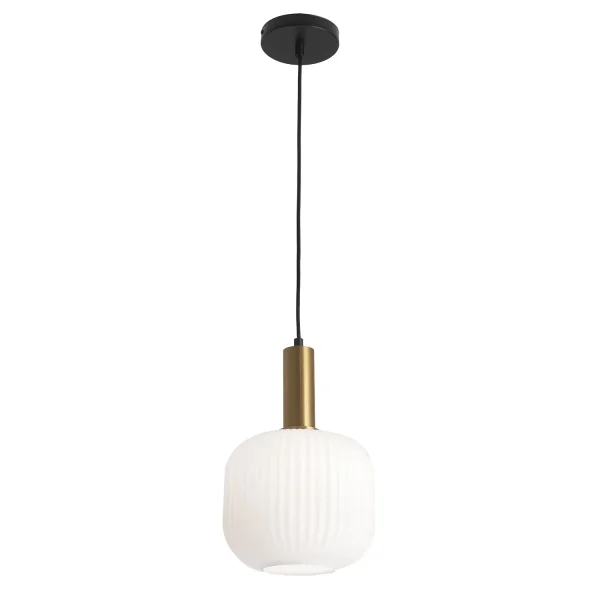 LÁMPARA DE TECHO 1 LUZ TULIPA BLANCO OPAL Ø20 E27 SHELBY
