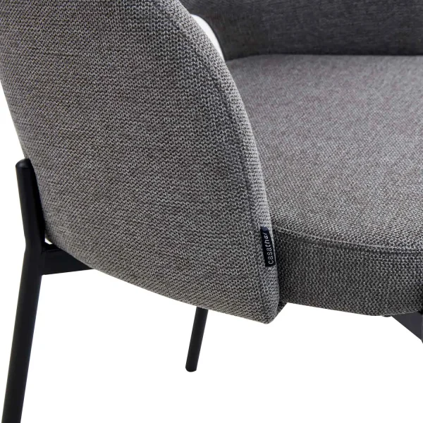 SILLA TAPIZADA GRIS CLOTILDE