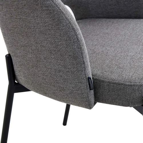 SILLA TAPIZADA GRIS CLOTILDE