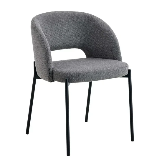 SILLA TAPIZADA GRIS CLOTILDE 2