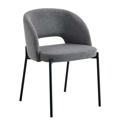 SILLA TAPIZADA GRIS CLOTILDE