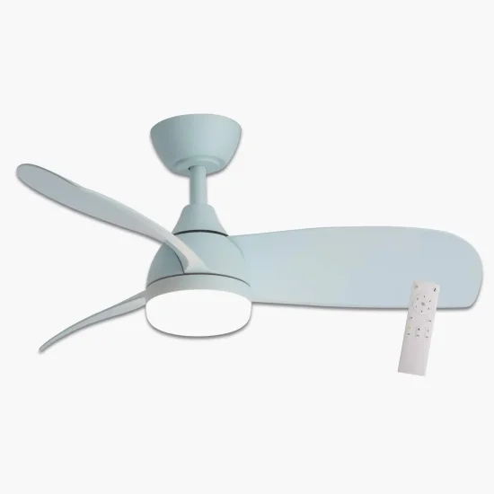 VENTILADOR INFANTIL CON LUZ LED 17W 3 ASPAS REGULABLE AZUL AERIS