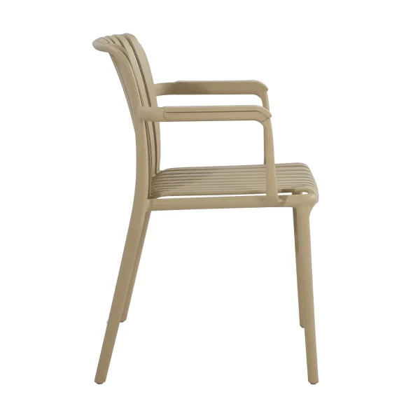 SILLA DE JARDIN CON REPOSABRAZOS POLIPROPILENO ARENA EOLIA