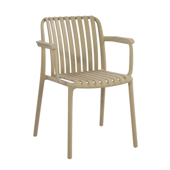SILLA DE JARDIN CON REPOSABRAZOS POLIPROPILENO ARENA EOLIA