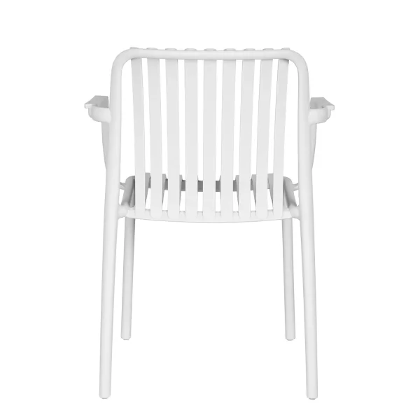 SILLA DE JARDIN CON REPOSABRAZOS POLIPROPILENO BLANCA EOLIA