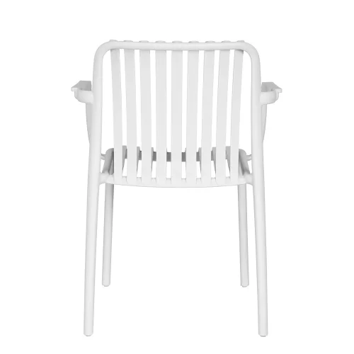 SILLA DE JARDIN CON REPOSABRAZOS POLIPROPILENO BLANCA EOLIA