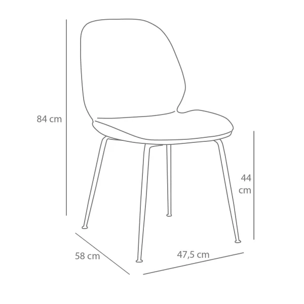 SILLA ASHCROFT TEXTIL ARENA PATAS NEGRAS