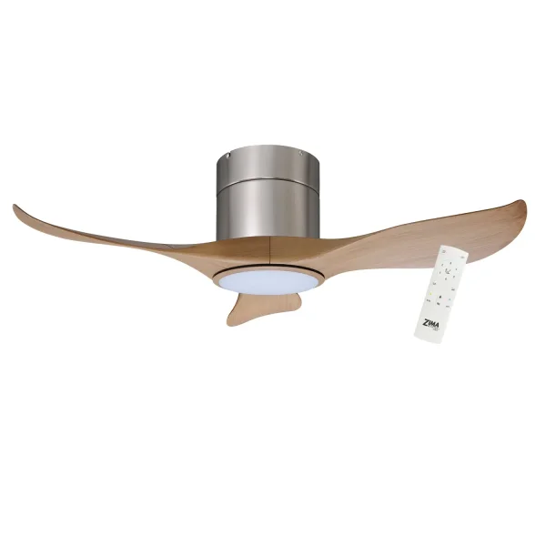 VENTILADOR DE TECHO LED 18W 3 PALAS REGULABLE NIQUEL ISELIN