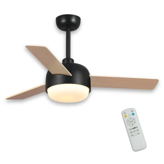 VENTILADOR DE TECHO LED 24 W REGULABLE NEGRO RIVERDALE 2