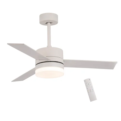 VENTILADOR DE TECHO CON LUZ LED 17W REGULABLE BLANCO NEW LORENZO