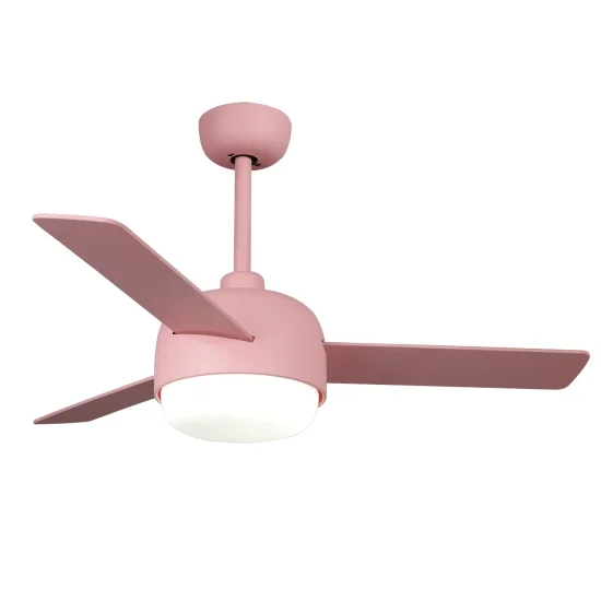 VENTILADOR DE TECHO CON LUZ 24W MOTOR DC 3 ASPAS ROSA/MADERA RIVERDALE 2