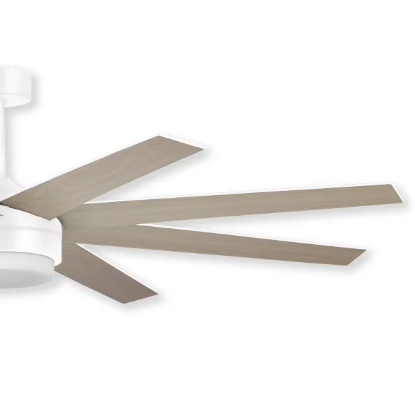 VENTILADOR DE TECHO LED 24W REGULABLE 8 ASPAS MOTOR DC BLANCO SOLEI