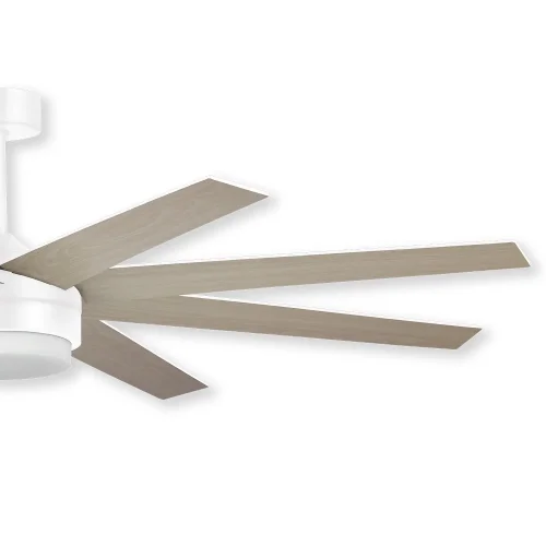 VENTILADOR DE TECHO LED 24W REGULABLE 8 ASPAS MOTOR DC BLANCO SOLEI