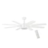 VENTILADOR DE TECHO LED 24W REGULABLE 8 ASPAS MOTOR DC BLANCO SOLEI