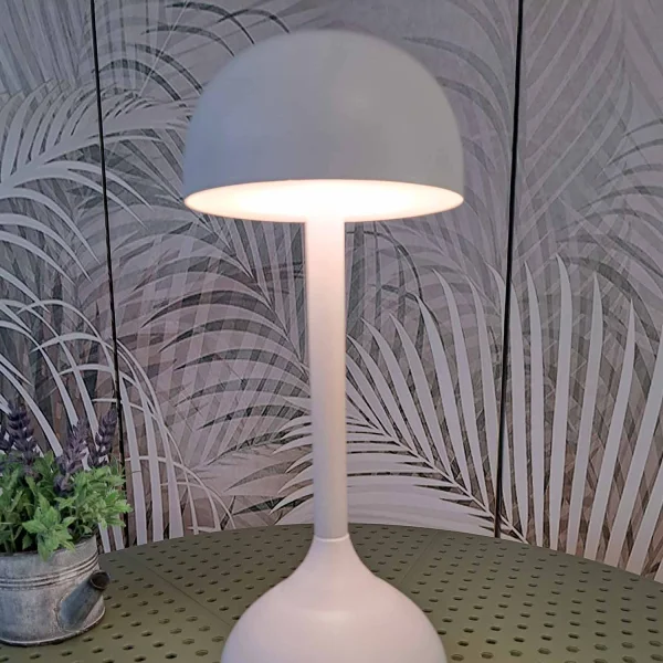 LÁMPARA DE MESA LED RECARGABLE INALÁMBRICA 203LM BLANCA IP44 SOLEA