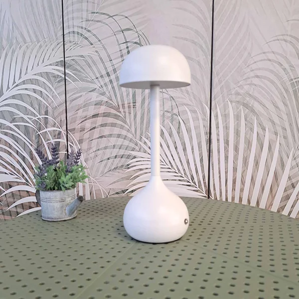 LÁMPARA DE MESA LED RECARGABLE INALÁMBRICA 203LM BLANCA IP44 SOLEA