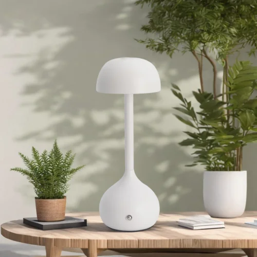 LÁMPARA DE MESA LED RECARGABLE INALÁMBRICA 203LM BLANCA IP44 SOLEA