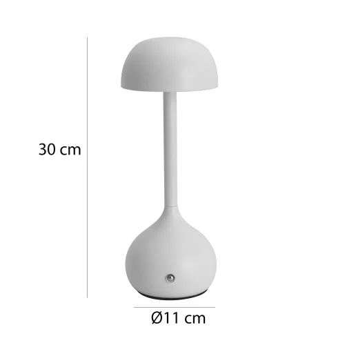 LÁMPARA DE MESA LED RECARGABLE INALÁMBRICA 203LM BLANCA IP44 SOLEA